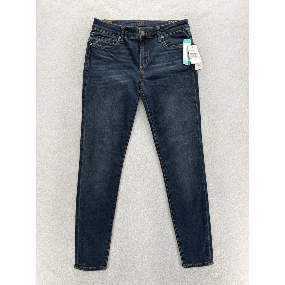 KUT From The Kloth Dayna Toothpick Skinny Jeans Womens 8 Blue Dark Wash Stretch